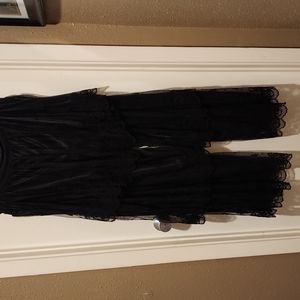 Lace tiered wide leg pants